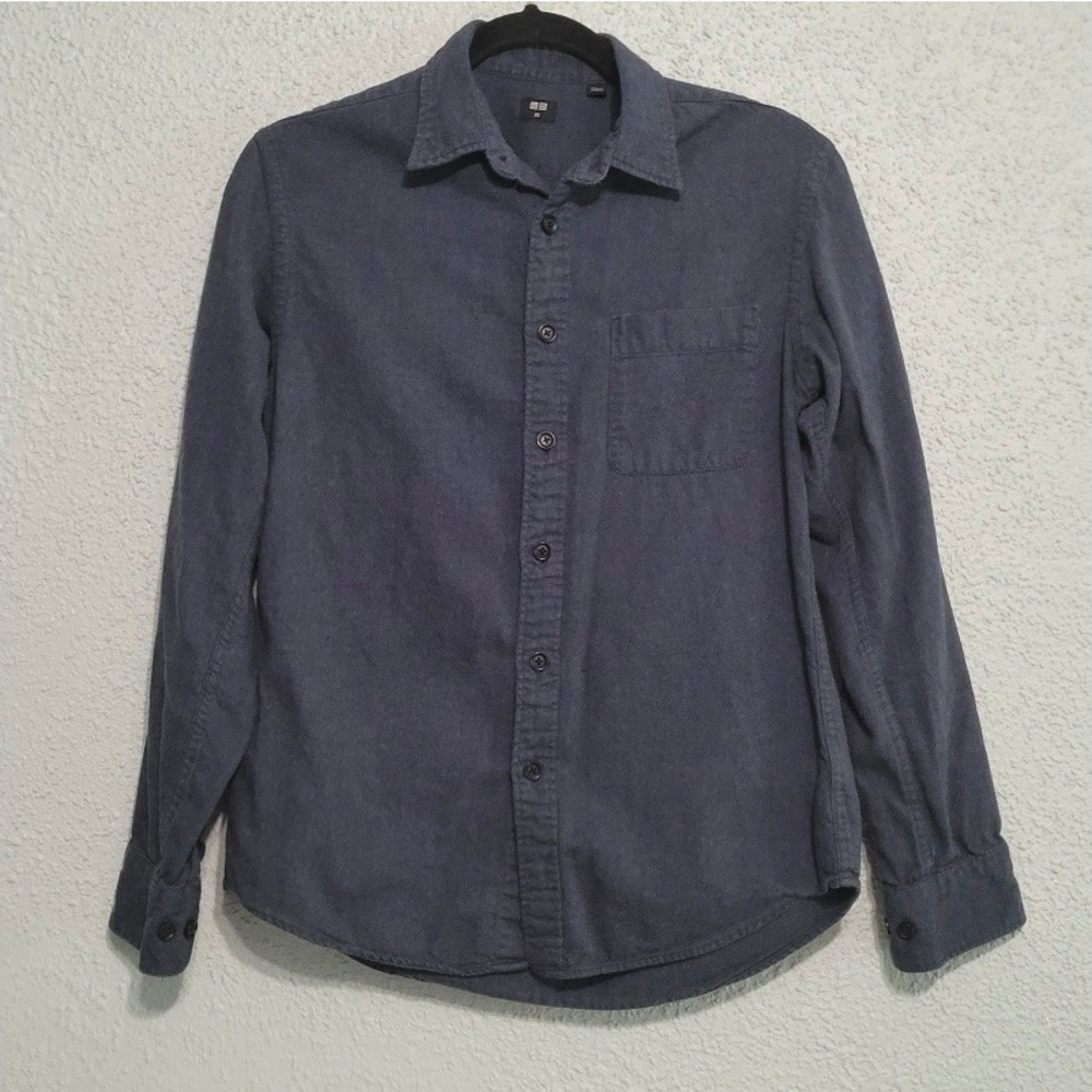 Uniqlo Mens Button Down Long Sleeve Shirt Size XS Preppy Casual Academia Office